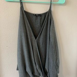 Shein tie in front tee shirt